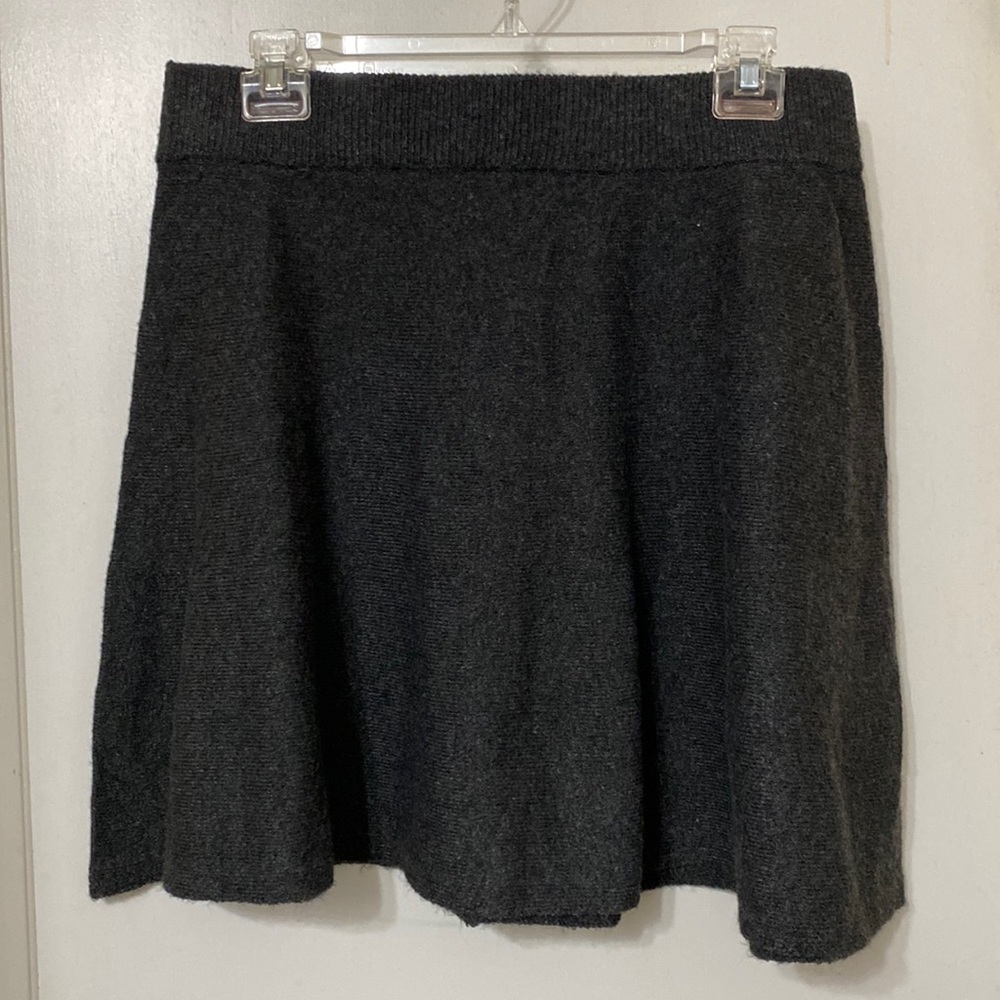 Candie’s Charcoal Flared Sweater Skirt L NWT